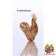 F.an09 Павлин (выс. 10см) муранское стекло