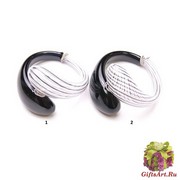 DM06b Браслет с черно-белой филигранью 2 варианта муранское стекло