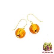 S1288/maz Серьги круглые муранское стекло