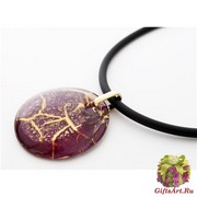 NV06 Подвеска Бонди' диаметр 5см цвет лилово-золотой