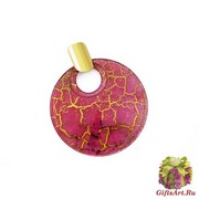 NV06 Подвеска Бонди' диаметр 8см цвет лилово-золотой