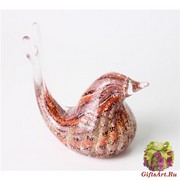 317/F Статуэтка Голубка (выс. 8см) многоцветная муранское стекло