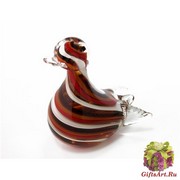 467/M Статуэтка Уточка в полоску (выс. 12,5см) муранское стекло
