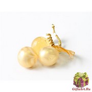 662/L Сувенир-комплимент Гроздь винограда с 3 ягодами (длина 8см) муранское стекло