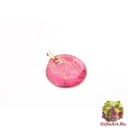 NV06 Подвеска Бонди диам.5см  цвет светло-лилово-золотой