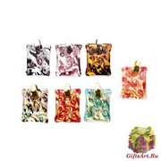 VC03 Подвеска Прямоугольник со сложным узором 5,5x4см муранское стекло