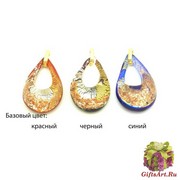 NV43 Подвеска Бамби 3 цвета муранское стекло