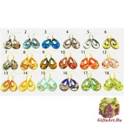 VC06-O Серьги Маленькая Венеция 18 цветов муранское стекло