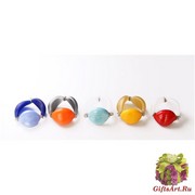 DM14b Браслет из 3 бусин (матовые и яркие) муранское стекло