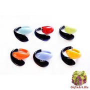 DM15b Браслет с черной и яркой частью муранское стекло