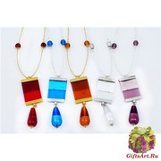 INF01 Колье Инфинити 45см 5 цветов муранское стекло