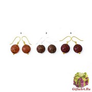 S1064/maz Серьги 3 цвета муранское стекло