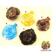 RS21 Подвеска средняя Роза муранское стекло