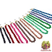 S3001/maz Колье из сплющенных бусин с авентурином 45см 9 цветов