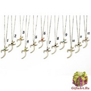 art.63 Кулон на цепочке Модерн в коробке  муранское стекло