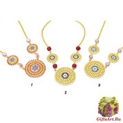 art.87 Колье Людовик XIV с бусинами мурринами и  стразами