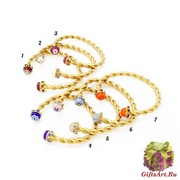 art.15 Браслет на гнущейся основе с мурринами. Металл золото или серебро.