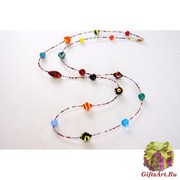 2012-50/maz Колье длинное 95см мультиколор муранское стекло