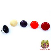 RS52-A Кольцо Матовая фантазия 5 цветов, муранское стекло