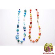 2012-51/maz Колье+браслет 70 см трансформер-2 застежки, 2 цвета муранское стекло
