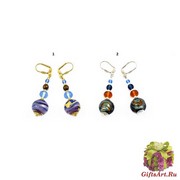 2012-24/maz Серьги 2 цвета муранское стекло