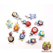 арт.TO-IV/2 Подвеска Мишка из мурринок различные цвета