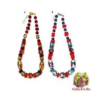 2012-71/maz Колье 52 см 2 цвета муранское стекло