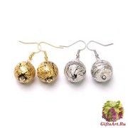 Vac/O16/M Серьги 2 цвета муранское стекло