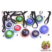 VY589 Подвеска-диск диам.3см различные цвета цветное стекло