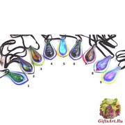 VY590 Подвеска-язык 4,5см различные цвета цветное стекло