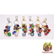 N.42/maz Брелок на сумку различные цвета муранское стекло