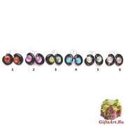 RS25-O Серьги Неоновые огни с дикроико 6 цветов муранское стекло