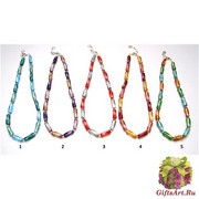Co11-2/maz/новые цвета Колье 45 см 5 цветов муранское стекло
