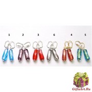 Co11-2/maz/новые цвета Серьги 6 цветов муранское стекло
