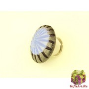 RS55-A Кольцо Ночной бриз диам.3,5см муранское стекло