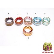 RD15-A Кольцо легкое 6 цветов муранское стекло