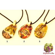 IV09-p Подвеска Sasso 7x3.7 см муранское стекло