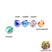 RD01 Кольцо Цветной мрамор муранское стекло