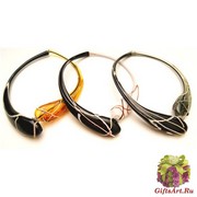 DM41 Колье &quot;Линии судьбы&quot; 3 цвета муранское стекло