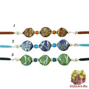 RS90-C Колье Цветные сны версия 2 муранское стекло 5 цветов