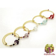 Vac/B8999 Браслет бусина с декором 5 цветов муранское стекло