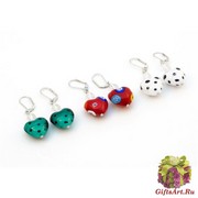 2013-43/maz Серьги Лёд 4 варианта муранское стекло