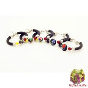 2013-37/maz Браслет на толстом каучуке линия Пикассо 2 варианта муранское стекло