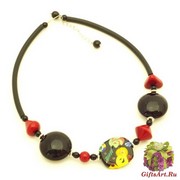 2013-35/maz Колье с крупными бусинами линия Пикассо муранское стекло