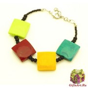2013-7/maz Браслет Авангард цвет мультиколор муранское стекло