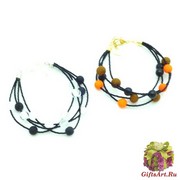 RMS18/maz Браслет с мелкими бусинами линии Сен Тропе 2 цвета муранское стекло