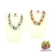 RMS18/maz Колье с мелкими бусинами линии Сен Тропе 2 цвета муранское стекло