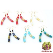 Vac/O9165 Серьги Майя 6 цветов  муранское стекло