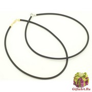 Ожерелье каучук черный толщина 5 мм длина 60cm