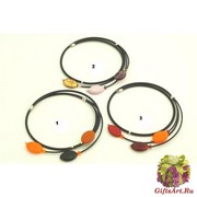 2014-2(1) Колье на каучуке Цветные брызги 3 теплых цвета